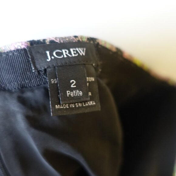 J. Crew JCrew #76239 Orchid Chartreuse Paisley pencil Skirt Petite 2 2P XS - Picture 8 of 11